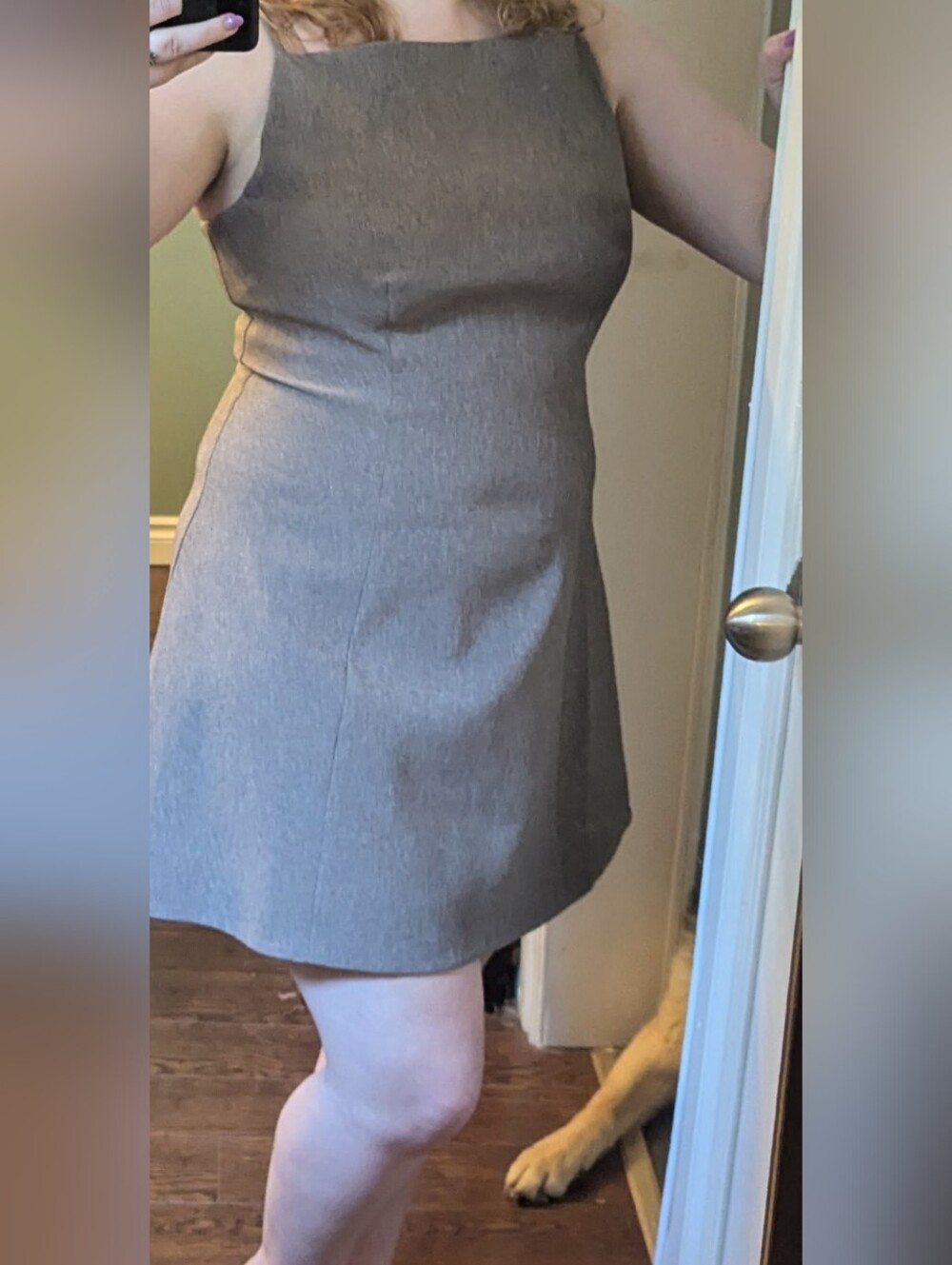 Grey-Taupe Spaghetti-Strap Dress From Anthropologie (Mare Mare)